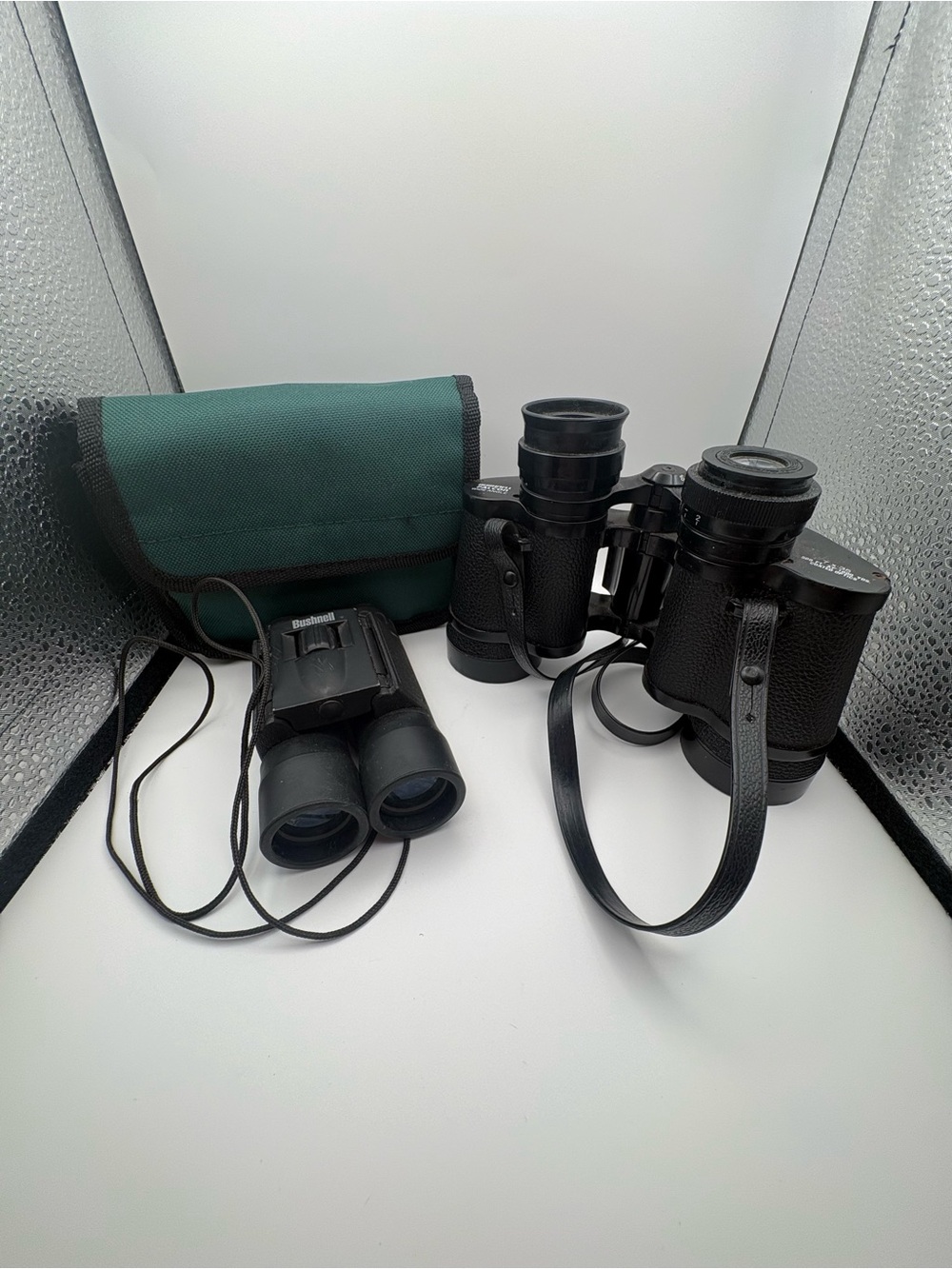 Lot of 2 Bushnell Binoculars: Falcon Wide Angle & Powerview 10x25 Compact